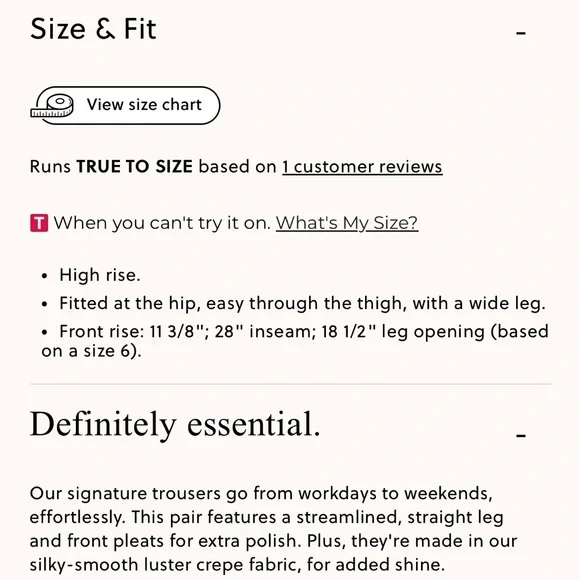 Petite straight-leg essential pant in luster crepe